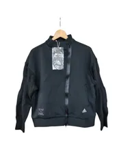 アディダス◆レディース スウェット フルジップ ジャケット 袖ニット ブラック