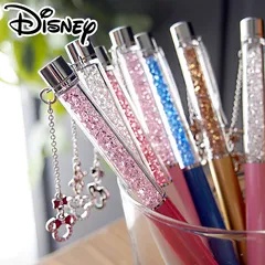 ディズニー ミッキー ミニー ボールペン スワロフスキー 18金仕上げ グッズ 限定 大人向け 可愛い ステンレス 巾着 ペン 筆記用具 事務用品 名入れ 不可 女性 ダイヤ 替芯 SWAROVSKI 箱 付き 公式 正規品 女性 卒業