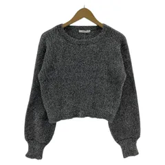 美品  DISCOAT ディスコート タグ付き ラメ シャギーニットセーター sizeF/チャコールグレー