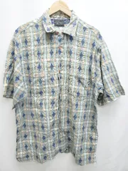 ◇ More Core Division モアコアディビジョン チェック 半袖 シャツ サイズXLARGE ライトブルー マルチ メンズ P  【1405290012334】