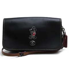COACH ハート クロスボディショルダーバッグ ブラック レザー COACH（コーチ）の「ハート クロスボディ・キルティング