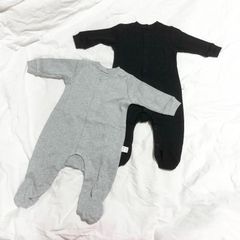 新品【即納】無地カバーオール長袖ベビーロンパース赤ちゃん新生児 50 60