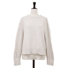 Pale Jute レースボーダーニット 白 - メルカリ