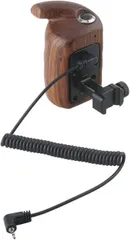 NICEYRIG 互換品 木製ハンドグリップ カメラケージハンドル NATOクランプ付き 左手用 ウッドグリップ RECトリガー コントロールボタン付き HDMIケーブル付き DSLRカメラケージ用 撮影器材アクセアリ-420