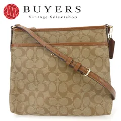 【中古】 コーチ ショルダーバッグ F29210 シグネチャー PVC レザー ブラウン モカ ゴールド金具 斜め掛け カジュアル レディース 女性 COACH