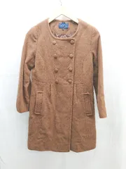 ■ UNITED ARROWS ユナイテッドアローズ 起毛　裏地　ファー　ダブルボタン 長袖 コート サイズS ブラウン系 レディース E  【1212260011613】