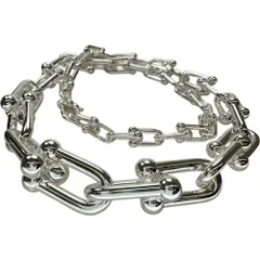 【TIFFANY&Co./ティファニー】ハードウェア グラジュエイテッドリンク ネックレス シルバー925 105g 45cm ユニセックス 【中古】【真子質店】【GD】