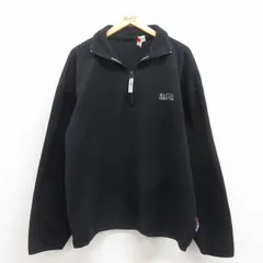 XL/古着 ノーティカ 長袖 ブランド ハーフジップ フリース ジャケット メンズ 90s ワンポイントロゴ コンペティション 黒 ブラック 25sep04