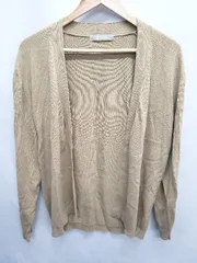 ◇ ⊇ nano universe ナノ ユニバース コットン100％ 長袖 カーディガン サイズS キャメル系 メンズ E  【1506180002920】