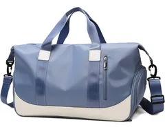 【即日発送】シューズ収納 大容量 ボストンバッグ 4way メンズ レディース 旅行バッグ ユニセックス 乾湿分離 アウトドア ジムバック ゴルフバッグ 機内持込 水泳バッグ スポーツバッグ ダッフルバッグ トラベルバッグ(ブルー)