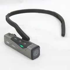 4K VLOG ウェアラブルカメラ アクションカム  手ぶれ補正 ハンズフリー リモコン操作 スマホ操作 256GB対応【CHA-41015】