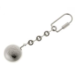 ロエベ / LOEWE　ペブル キーリング / キーホルダー　C621232XFR　メタル　シルバー 【中古】 商品番号 S-158087