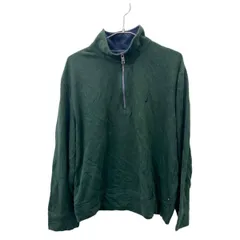NAUTICA スウェット Lサイズ ノーティカ ハーフジップ グリーン系 古着卸 アメリカ仕入 t2410-3329