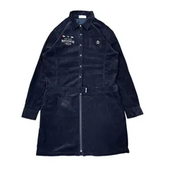 Munsing Wear コーデュロイシャツワンピース サテン ベロア ベルベット ネイビー マンシングウェアのサムネイル
