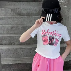 キッズ ダンス衣装 ヒップホップ  Tシャツ ダンスウェア ヘソだし 韓国 おしゃれ 練習着 女の子 子供服 チームダンス kポップ