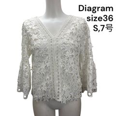 極美品 アーヴェヴェ 花柄レース シフォン 清楚 ブラウス 上品 白 