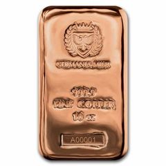 新品】ゲルマニアミント社 1キロ純銅バー 赤金 延べ棒 Cu ペーパー