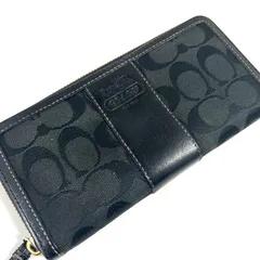 COACH コーチ 長財布 ロゴ ブラック