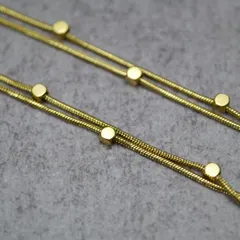 ステンレス製 ネックレス サージカルステンレス SUS304 金属アレルギー レディース シンプル ゴールド チェーン 大人happyhour accessory 50010009