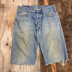 LEVI'S リーバイス ベルギー製 98年製 ユーロリーバイス 501 カットオフショーツ ハーフパンツ デニム 古着 VINTAGE メンズ サイズ W32 MG211