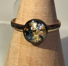 シャイニーブラック ゴールドリング オーダーページ