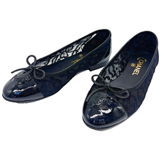 【新品同様】CHANEL シャネル バレリーナ レース フラットパンプス フラットシューズ  38☆正規品☆