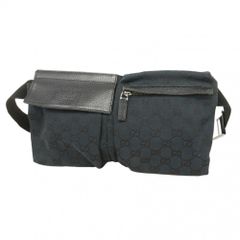 グッチ(Gucci) グッチ ウエストバッグ GGキャンバス 28566 キャンバス ブラック メンズ レディース