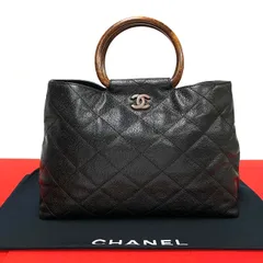 CHANEL コーティングキャンバス ウッドハンドルバッグ 2025年最新】ウッドハンドル シャネルの人気アイテム - メルカリ