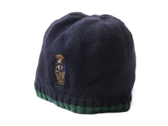 【お得なクーポン配布中!】 ポロベア ラルフローレン ベビー コットン ケーブル ニット キャップ 9M 24M 古着 ポロ 帽子 子供服 ベビー用 ポロベアー キャラクター 紺