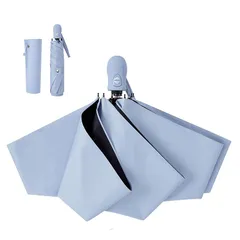 konciwa 超軽量 199g UVカット率 100 遮光率100% 日傘 折りたたみ ワンタッチ自動開閉 完全遮光 晴雨兼用 レディース コンパクト 折り畳み日傘 紫外線遮断 耐風撥水 携帯便利 メンズ ブルー