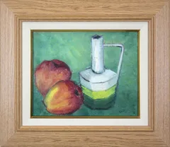 絵画　ＷＦ３サイズ　津久見章　街角のレストラン（横）　画歴書及びサイン入 絵画 WF3サイズ 津久見章 街角のレストラン（横） 画歴書及び