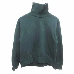 ザラ ZARA トレーナー スウェット ハイネック 裏起毛 長袖 S 緑 ダークグリーン /YK