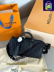 【今日特価】Louis Vuitton ルイヴィトン キーポール 25 黒のスモールレザーを使用-WTO輸入1