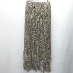 ◇ JEANASIS ジーナシス ロング丈 プリーツ スカート サイズF モスグリーン系 レディース E  【1407020048651】