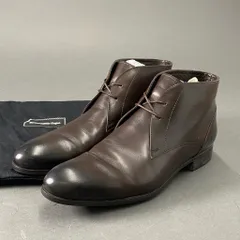 3d21 Ermenegildo Zegna エルメネジルド ゼニア ジョージブーツ チャッカブーツ EU7 ブラウン レザー ドレスシューズ ビジネス フォーマル イタリア製のサムネイル