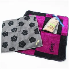 タオルハンカチ 3枚セット イヴサンローラン マリークワント なかよしアニマル