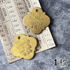 248・R-1855　真鍮　DOG TAX 　1987年　ヴィンテージ　ドッグタグ　ヴィンテージタグ　ネコ　ヴィンテージ 　レア　アクセサリー　首飾り　キーホルダー　ナンバータグ　アメリカタグ　アメリカ雑貨　直輸入