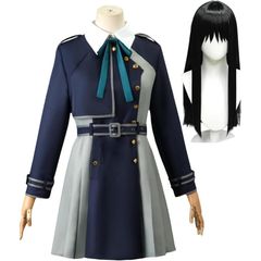 [신품] COSSA 리콜리스 리코일 긴키 치다카 이노우에 타키나 코스프레 의상 Cosplay 유니폼 어른 이벤 이노우에 타키나 가발 코스튬 (L, 이노우에 타키나+가발) 1