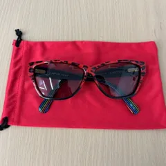 ▪️  LANVIN ランバン サングラス レッド ブラック 柄 レディース 60◻︎12-145