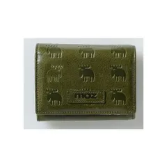 moz（モズ） 財布 二つ折り エルク 86010 ウォレット 小銭入れ ソフト牛革 レディース　　カーキのサムネイル