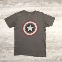 マーベルコミックス　キャプテンアメリカ　プリントTシャツ　レディースS相当 ※訳アリ価格