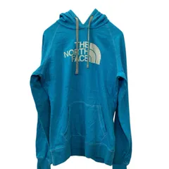 THE NORTH FACE プリント スウェット パーカー S 水色 ノースフェイス 裏起毛 古着卸 アメリカ仕入 a709-6355