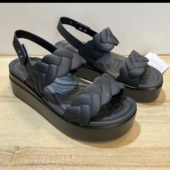 CROCS レディース サンダル ブルックリン アッパー ロー ウェッジサンダル 4カラー