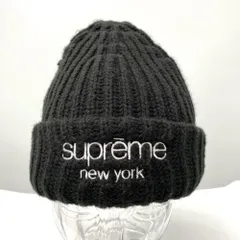 【中古】Supreme 23AW Classic Logo Beanie ブラック ビーニー ニット帽 シュプリーム[17]