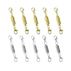 【在庫セール】10個セット 簡単装着 クラフト作り (シリンドリカル) DIY用 プレゼント ホワイトデー ギフト バレンタイン 延長用金具 アクセサリーパーツ ジュエリー エンドパーツ 磁気クラスプ マグネット留め具 留め具 PLAYER】ネックレス 【BE