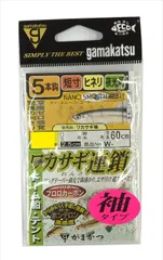 がまかつ　ワカサギ連鎖袖タイプ　５本　Ｗ１８１　１．５号－ハリス０．２のサムネイル