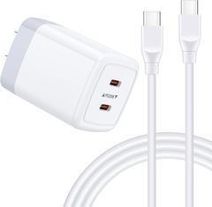 40W andriod充電器 usb-c急速充電器 2ポート タイプCケーブル*1.83m/1本 usb充電器 usbコンセント タイプCアダプター 急速充電器　ChrisPow usb type c充電器  アンドロイド  iPhone充電器
