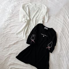 miffy ミッフィー　リボン　Tシャツ　ホワイト Tenshi Harajuku