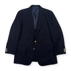 金ボタン Stanley Blacker スタンリーブラッカー背抜き 2B テーラードジャケット 紺ブレ 96AB5/ネイビー メンズのサムネイル