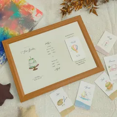 選び取りカード A4 台紙 【シンプルデザイン】 ファーストバースデー 記念ポスター